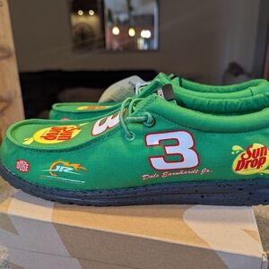 Dale Earnhardt Jr. #3 Sun Drop Green Slip-On Men's Hey Dudes Size 13